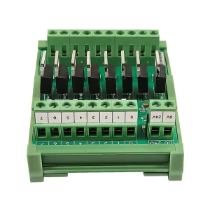 8-Channel Sealed Transistor Amplifier Module Electromagnetic Relay for Industrial Control Sensor Signal Amplification (AC/DC)