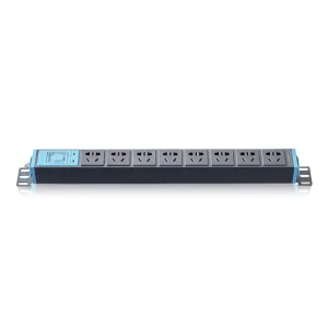 8 Port Custom 240V AC 3 Phase Industrial CE Certified Power Distribution Unit Strip 50V-250V Universal 19Inch 1U Network Server