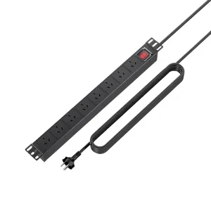 8 Way Australian PDU 19 Inch Rack Mount Power Distribution Unit AU Standard Socket Server Cabinet Power 2500W