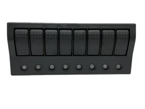 8 Way Switch Panel with Fuse or Circuit Breaker Protection for Cars Marine Bus Off Road Vehicles