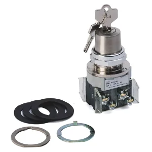 800T N31KF4 30.5mm Type 4/13 4 Position Cylindrical Lock Selector Switch Locked Position 1 Standard Key