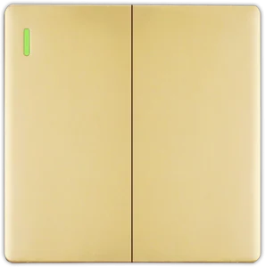 86*86mm PC Panel Flame Retardant UK Electric Wall Switch 10A 250V 2 Gang 2 Way with 15-Year Warranty for Home Use