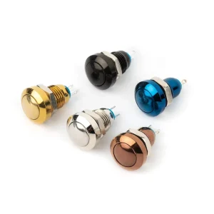8mm 10mm Mini Metal Switch With Light Self-locking Momentary Green Mini Micro Push Button Switch 3V 6V 12V 24V 220V