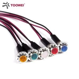 8mm 12mm Flat Head Waterproof Indicator Light LED Indicator Light with Wire