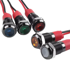 8mm LED Indicator Light Panel 220V Metal Equipment Lights 12V 24V LED Indicator Light
