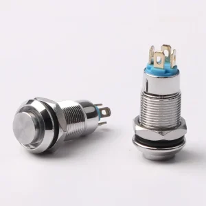 8mm Metal Illuminated Push Button Switch 6V 12V 24V 220V Reset Compact Mini and Micro Round Head Button Ring LED