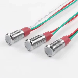8mm Red Green BiColor LED Metal Indicator Light High Brightness 3V 6V 12V 24V Panel Mount for Industrial Use