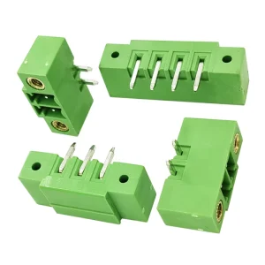 90 Degree Right Angle PCB Terminal Block Connector Male with Locking Flanges Pitch 3.5MM