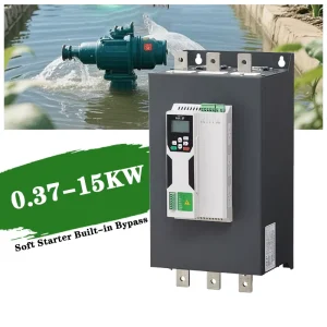 90KW-115KW 3 Phase Solid-State Soft Starter 220V-480V Built-in Bypass Full Motor Protection RS485 Communication Dual Fan Cooling