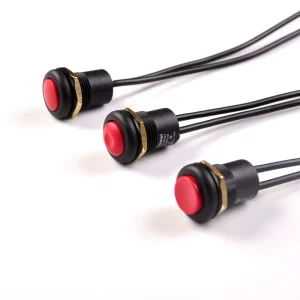 A4167 Series Push Switch Switch With 16cm Wires Reset Red Push Button