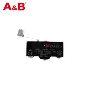 AB-CM-1303/AB-CM-1703 Micro Limit Switch Small Roller Travel Switch Momentary Microswitches Plastic IP65 CE Certified Industrial