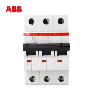 ABB S203-C20 20A 3P Type C MCB 400V AC 6kA Breaking Capacity Miniature Circuit Breaker for Distribution Protection