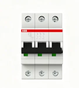 ABB S203-C32 32A 3P Type C MCB 6kA Breaking Capacity 400VAC Miniature Circuit Breaker for Distribution Protection