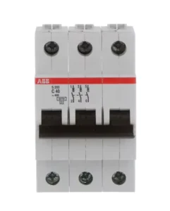 ABB S203-C40 3P 40A C Curve MCB 6kA 400V DIN Rail Miniature Circuit Breaker For Industrial Control Cabinet Protection