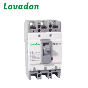 ABS63B 3P Compact MCCB 60A 600V 25KA Breaking Capacity 50/60Hz CE ISO for Motor Protection