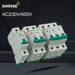 AC 1 2 3 4 Pole Electrical Miniature Circuit Breakers MCB 4.5kA 6kA 10kA