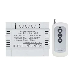AC 220V 380V 2 Channels 1000m Motor Forward and Reverse Water Pump Power Supply Wireless Remote Controller Switch White ABS