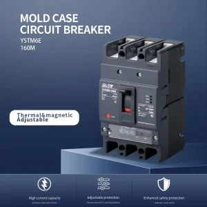 AC 50/60Hz 63A-160A Circuit Breaker 50KA MCCB 3P 160A 0.4In Electronic Knobs Adjustable