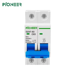AC Breaker MCB 10A 16A 25A 32A 40A 50A 63A 230Vac Mini Circuit Breaker