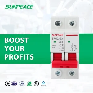 AC C Curve MCB Electrical Mini Circuit Breakers Overload Protector for Solar Pv 6A 10A 16A 20A 25A 32A 40A 50A 63A 1P 2P 3P 4P