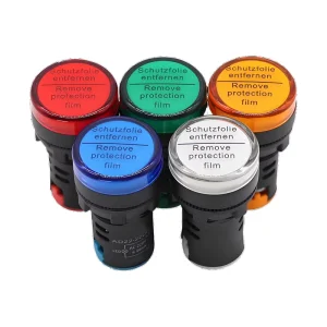AC DC 220V IP65 Waterproof Dustproof 5-Color LED Pilot Lamp Indicator Light AD16-22DS 50000 Hours Lifespan