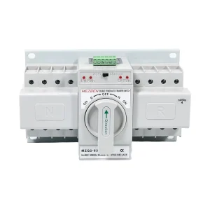 AC DC ATS 63A 4P Automatic Transfer Switch For Solar Inverter PV System And Generator EU US Type Public Supply System