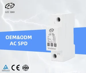 AC DC SPD T1 T2 80KA 160KA 420V 1P Solar System Surge Protector Lightning Protection Devices