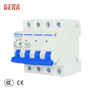 AC MCB 4 Pole 400V 63A Miniature Circuit Breaker GRKB1-63 CE Approved Industrial Power