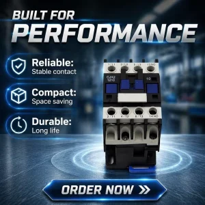 AC Magnetic Contactor 50Hz 3 Phase 3 Poles 100A Din Rail for Industrial Automation Switch AC Motor Applications