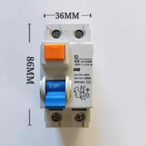 AC RCCB Earth Leakage Circuit Breaker with Overcurrent & Voltage Protection 1P+N RCBO RCD Switch PA66 Material