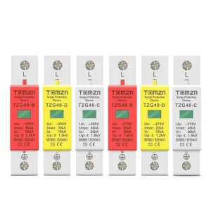 AC SPD 1P 275V 385V House Surge Protector Protection Protective Low voltage Arrester Device 20KA 40KA 60KA