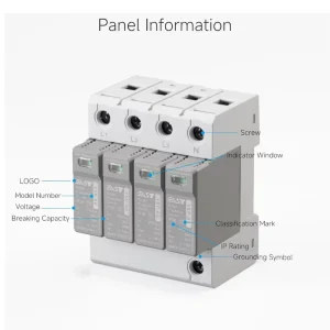 AC SPD 275V 20-40ka T2 Lightning Protection Surge Protection Device Industrial Control 4P