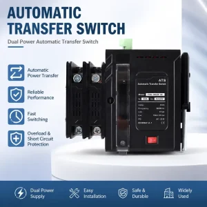 AC220V 100A Dual Power Automatic Transfer Switch ATS Electrical Transfer Switching Equipment