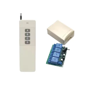 AC220V 10A 4CH Wireless Remote Control Switch Relay Receiving Module and 4-channel RF433MHz Remote Control Transmission