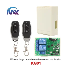 AC85 265V Wide-voltage Two-channel Remote Control Switch Intelligent Remote Wireless Remote Control Switch for Electric Gate