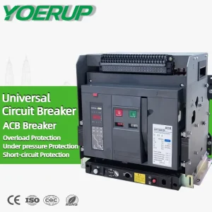 ACB Breaker DW45 W1 630A 800A 1000A 1250A 1600A 2000A 2500A 3200A 3P 4P Drawer Type Intelligent Universal Air Circuit Breakers
