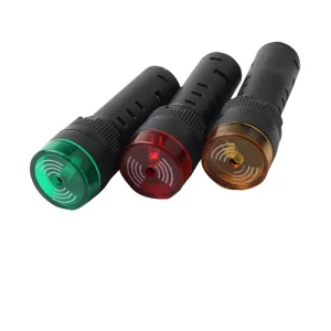 AD16-16SM Flash Buzzer Lamp 16mm LED Flash Alarm Indicator Light Signal Lamp with Buzzer