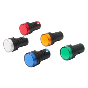 AD16 22D S Industrial Control Equipment Indicator Light Red Green Blue White Yellow 12V 380V LED IP55 22mm Mounting Hole Plastic