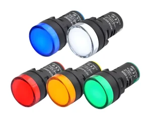 AD16-22DS 22MM Waterproof IP65 220V AC DC LED Colorful Plastic Indicator Switch Lamp 50000h Lifespan Flush Panel Light
