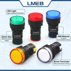 AD16 22DS High Brightness LED Indicator Light Power Signal Panel Installation 22mm AD16 Signal Indicator Light
