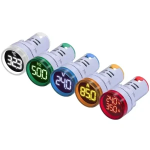 AD16-22mm 220V LED Indicator Light Round-Type Voltage Reading 220V Plastic Material