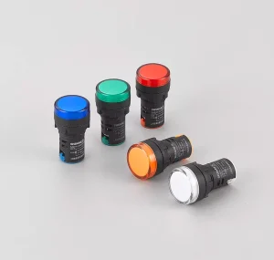 AD16 Series 22mm LED Plastic Indicator Light 6V/12V/24V/110V/220V/380V IP55 30000 Hours Lifespan