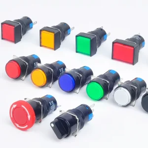 AD22 Series LED Indicator Lamp 22mm Plastic Panel Mount Pilot Signal Light 12V 24V 110V 220V 380V for Push Button Switch