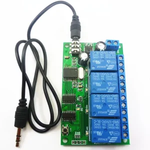 AD22B04 12V 4-Channel DTMF Audio Decoder Relay Control Module with Programmable Remote Control Commands