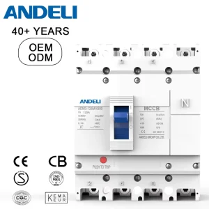 ADM3 125M 4300 125A 35kA Breaking Capacity Molded Case Circuit Breaker 4P MCCB 50 60Hz 400 690V 8kV Class Programmable