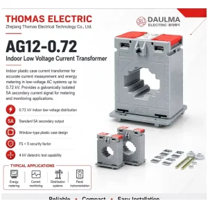 AG12 0.72 Indoor Low Voltage Current Transformer CT 720V 5A 1.0 0.5 Class