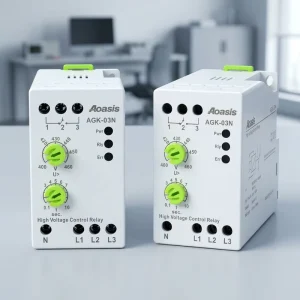 AGK 03N GK 03N Contact 5A 250VAC 380VAC+N Delay Time 0.1-10 Sec 3 Phase Adjustable Voltage Protection High Voltage Control Relay