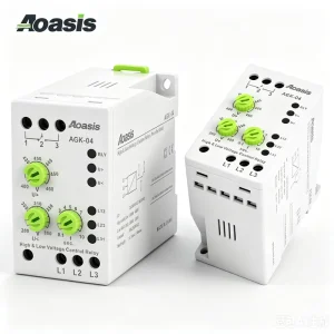 AGK 04 Voltage Relay 380V Three Phase Din Rail Miniature Protection Relay