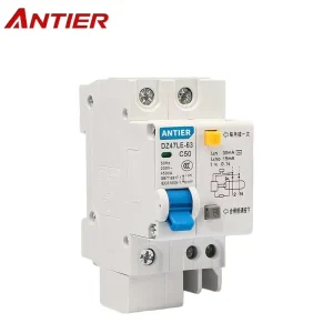 ANTIER RCBO Residual Current Breaker 1P+N 4P+N 30mA PV Motor Power Distribution 6-63A OEM Logo Leakage Protection