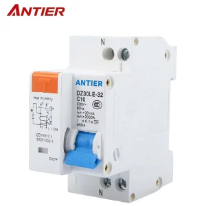 ANTIER RCBO Residual Current Circuit Breaker 1P+N 2P+N Type B 6kA PV Motor Power Distribution OEM Leakage Protection
